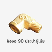 ข้องอ 90 ประปา ผู้เมีย ทองเหลือง